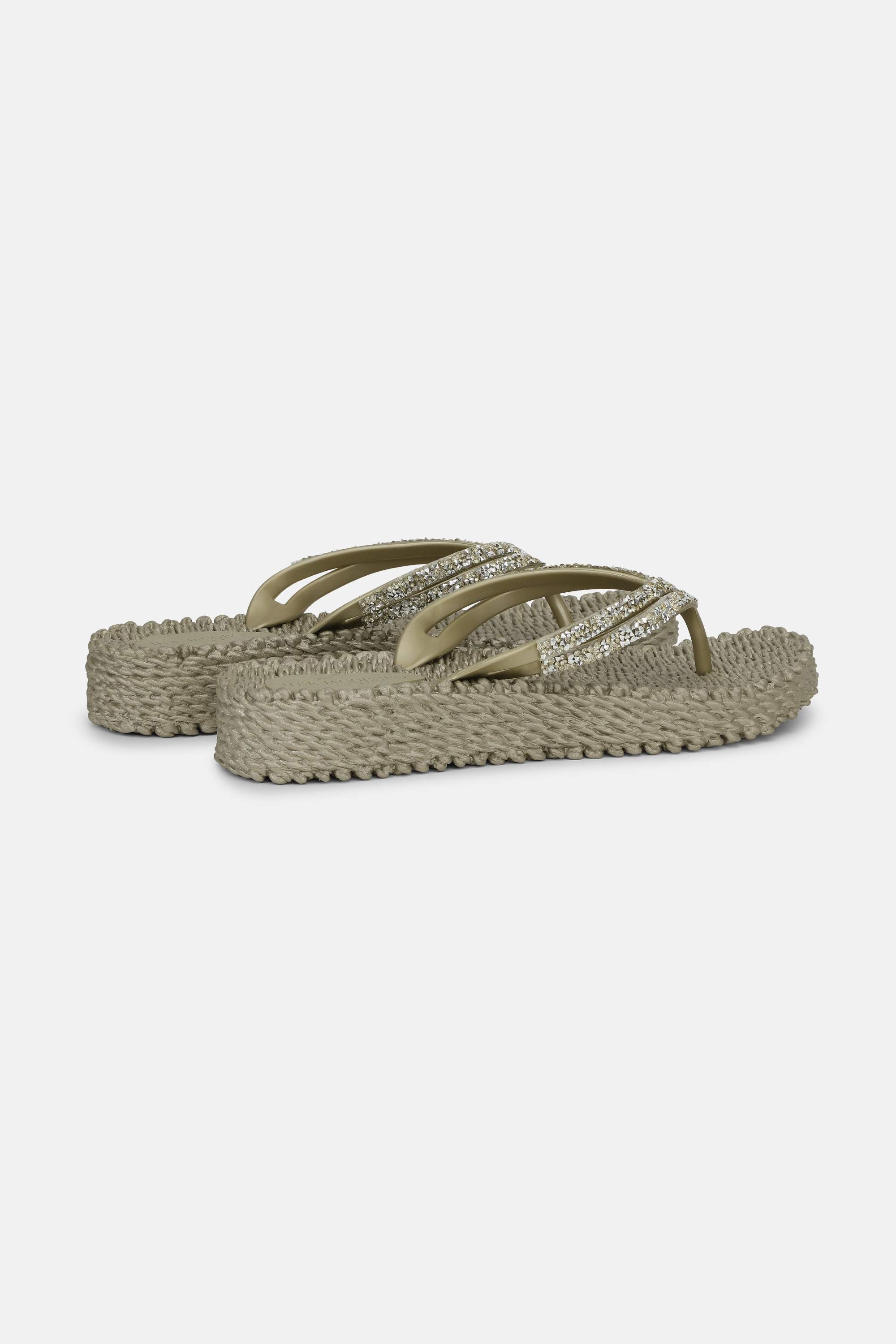 Platform Flip-flops Glitrende Steiner - Platin
